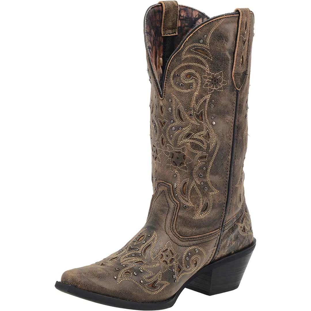 Laredo Women's Vanessa Wide Calf Leather Cowgirl Boots