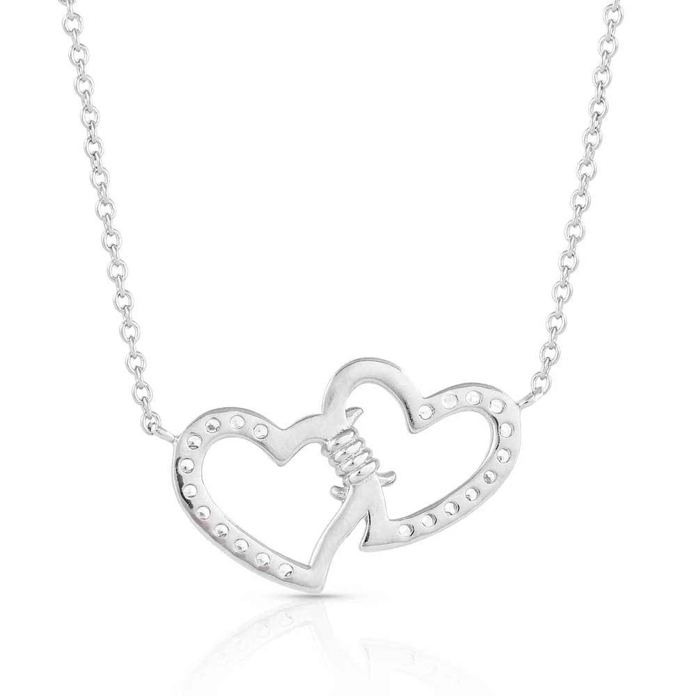 Montana Silversmiths Victory In Love Crystal Barbed Wire Necklace - Image 2