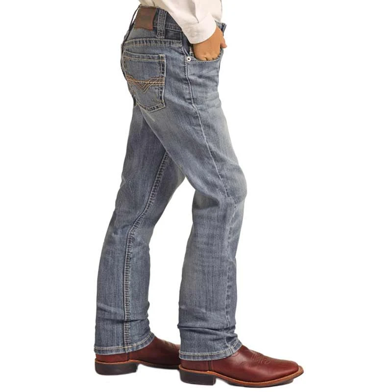 Rock & Roll Denim Boys' Slim Fit Revolver Bootcut Jeans - Image 2