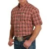Cinch Men's Short Sleeve Plaid Button-Down Shirt
