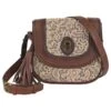 Justin Burnished With Lace Overlay Saddle Bag