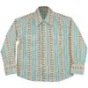 Cowboy Legend Boys' Aztec Stripe Snap Shirt