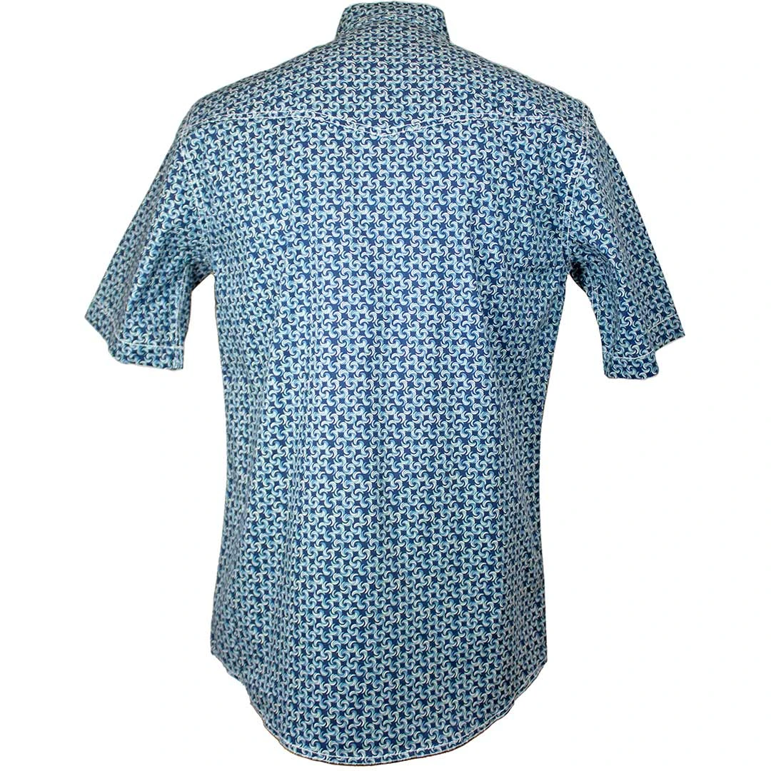Wrangler Men's 20X A/C Short Sleeve Swirl Print Snap Shirt - Image 2