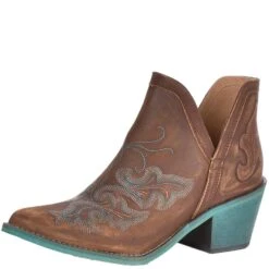 Circle G Women's Cut Out Snip Toe Ankle Cowgirl Boots