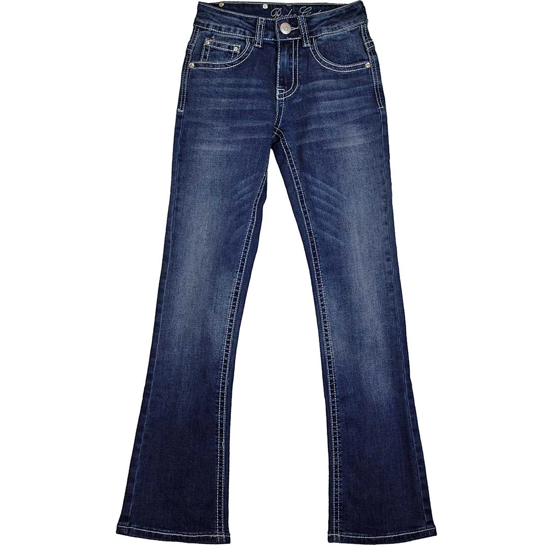 Rodeo Girl Girls' Floral Pocket Bootcut Jeans - Image 2