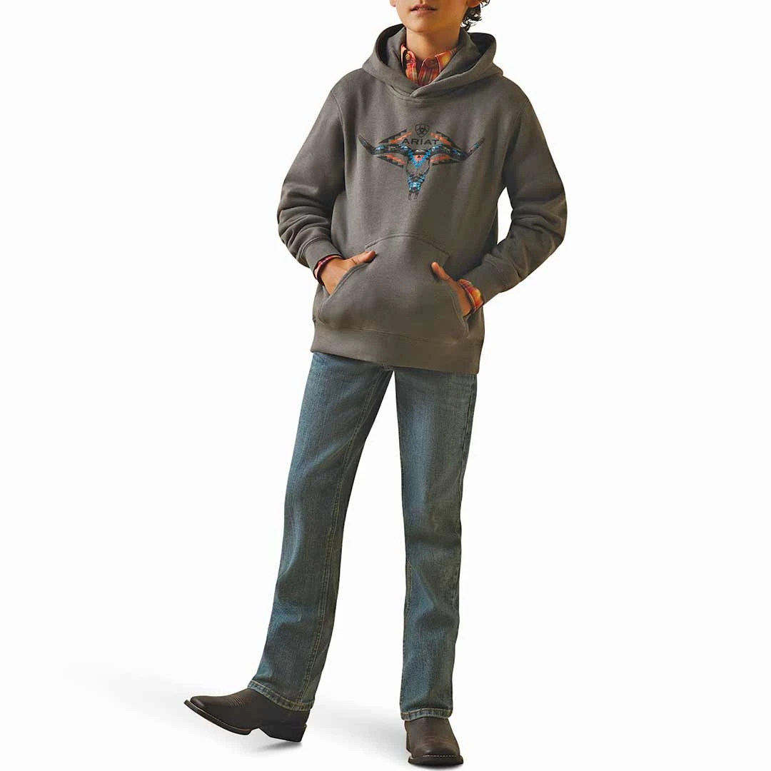 Ariat Boys' Horns Southwest Graphic Hoodie - Image 4