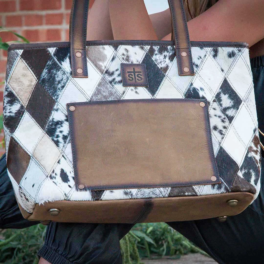 STS Ranchwear Women's Diamond Cowhide Tote