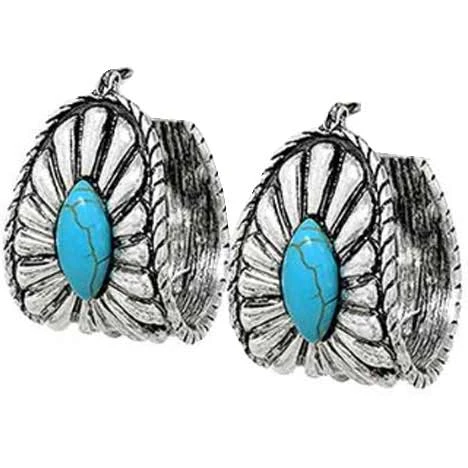 Wyo-Horse Women's Folded Concho Earrings - Image 3