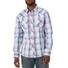 Wrangler Men's Fashion Windowpane Plaid Snap Shirt