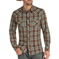 Rock & Roll Cowboy Vintage 46 Plaid Snap Shirt