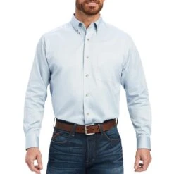 Ariat Men's Solid Twill Button-Down Shirt