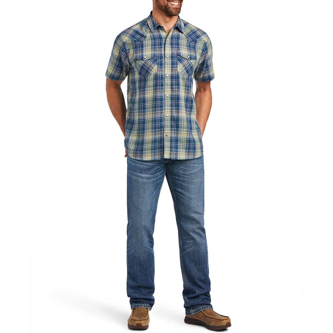 Ariat Men's Huey Retro Fit Short Sleeve Snap Shirt - Image 4