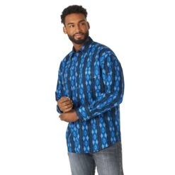 Wrangler Men's Checotah Aztec Stripe Shirt