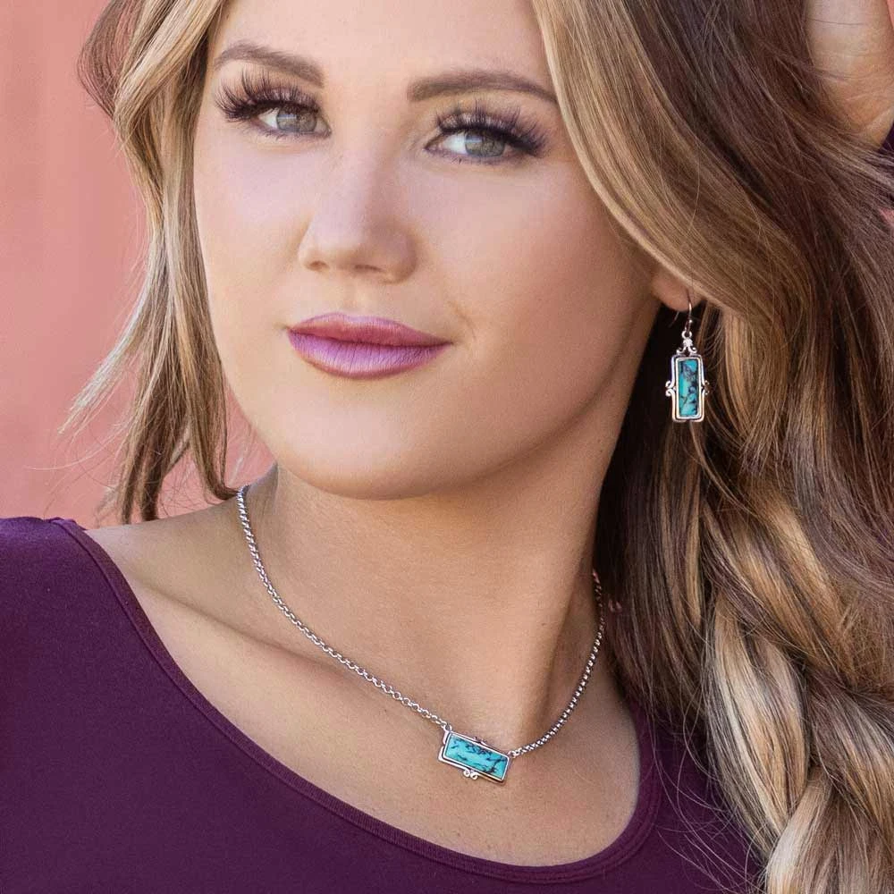 Montana Silversmiths Looking Glass Turquoise Necklace - Image 3