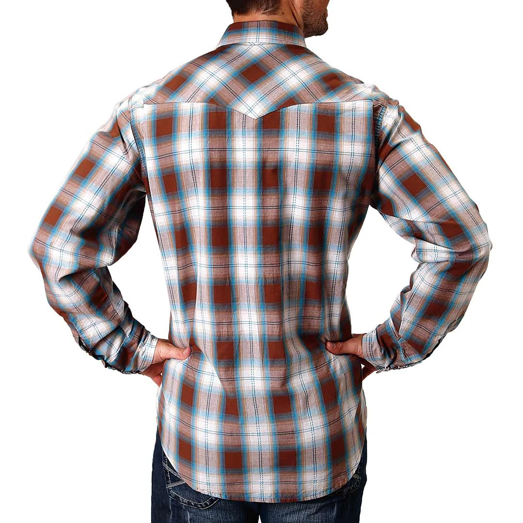 Roper Men's Sawtooth Pocket Plaid Snap Shirt - Image 2