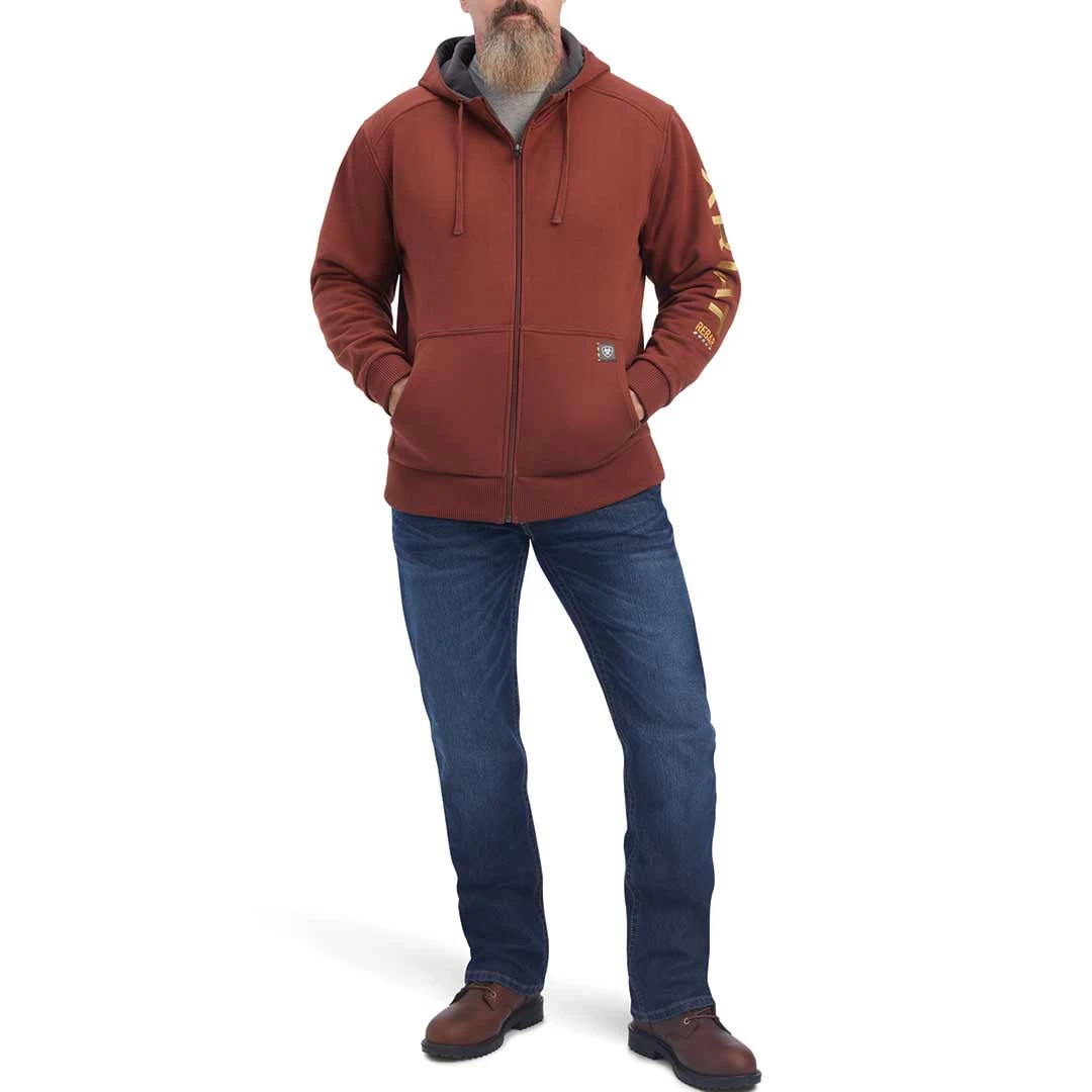 Ariat Men's Rebar All-Weather Full Zip Hoodie - Image 4