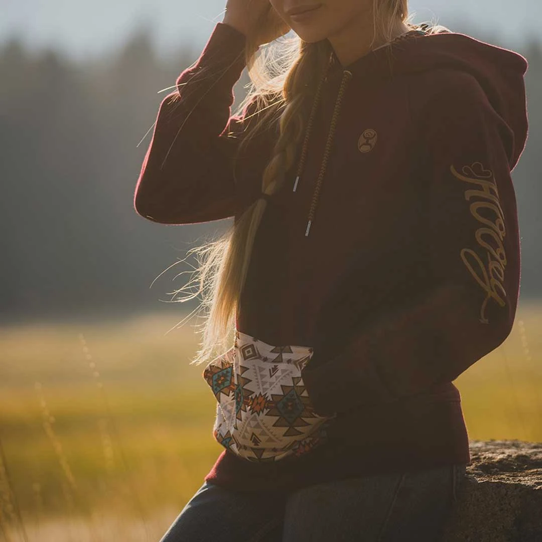 Hooey Women's Monterrey Aztec Pocket Pullover Hoodie - Image 2