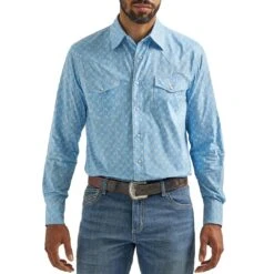 Wrangler Men's 20X Competition Paisley Print Snap Shirt
