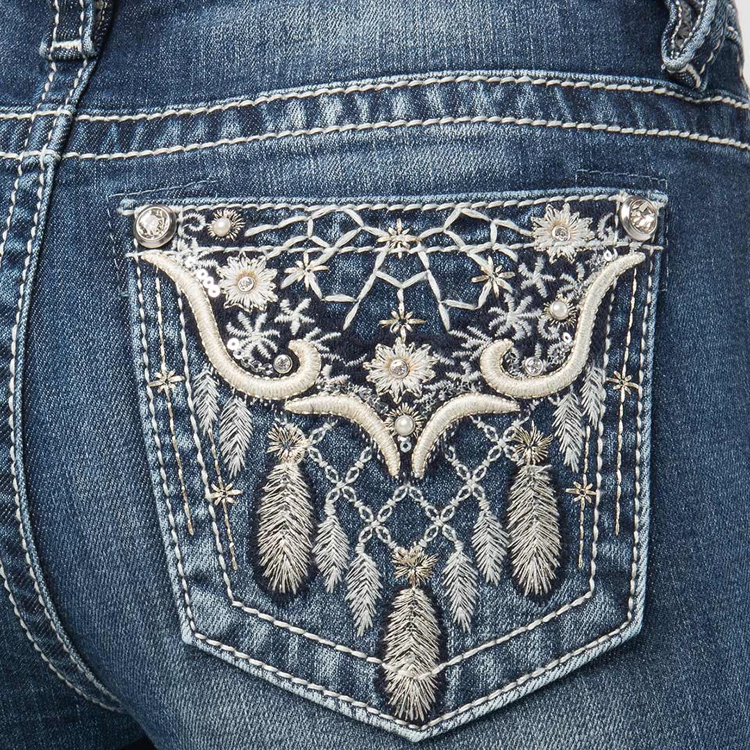 Miss Me Women's Floral Dreamcatcher Bootcut Jeans - Image 4