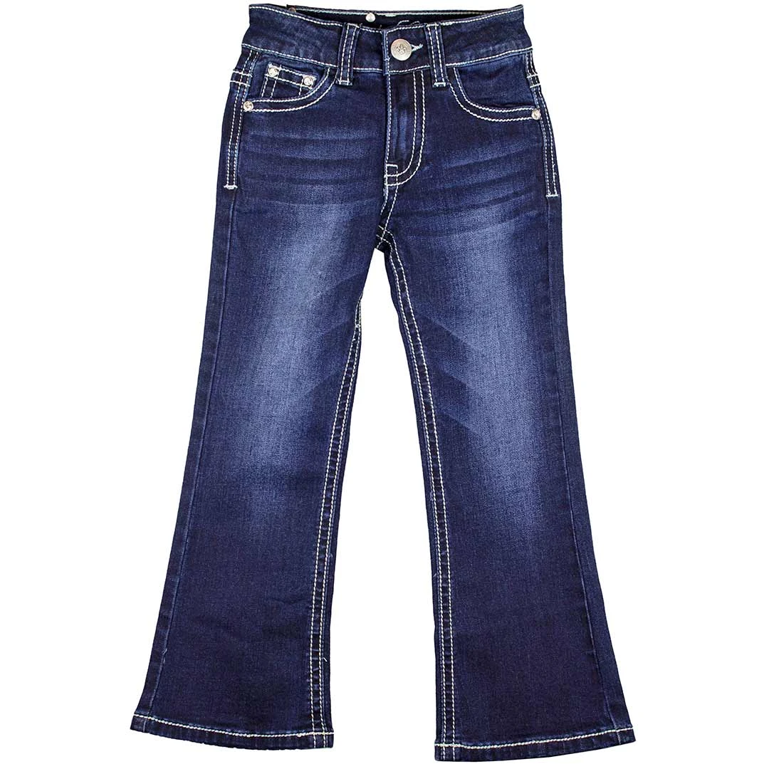 Rodeo Girl Girls' Feather Pocket Bootcut Jeans - Image 2