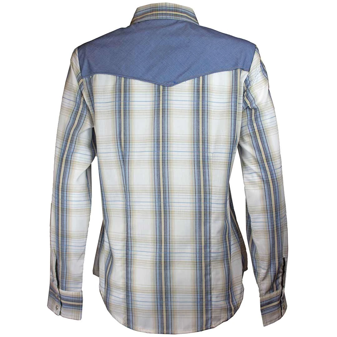Ely Cattleman Women's Contrast Yoke Plaid Snap Shirt - Image 2