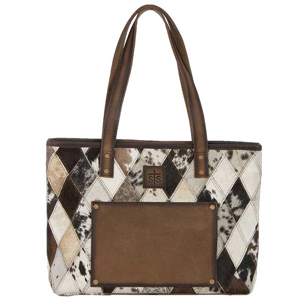 STS Ranchwear Women's Diamond Cowhide Tote - Image 2