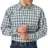 Wrangler Men's George Strait Troubadour Plaid Snap Shirt