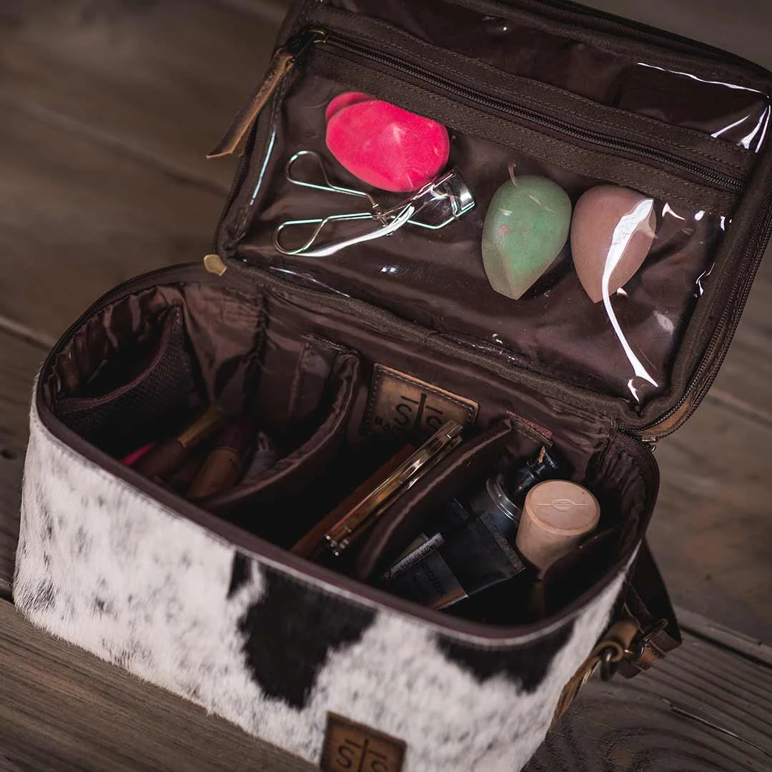 STS Ranchwear Cowhide Glamour Makeup Organizer - Image 3
