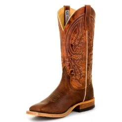 Anderson Bean Men's Square Toe Bison Cowboy Boots