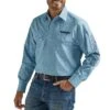 Wrangler Men's Logo Circle Print Snap Shirt