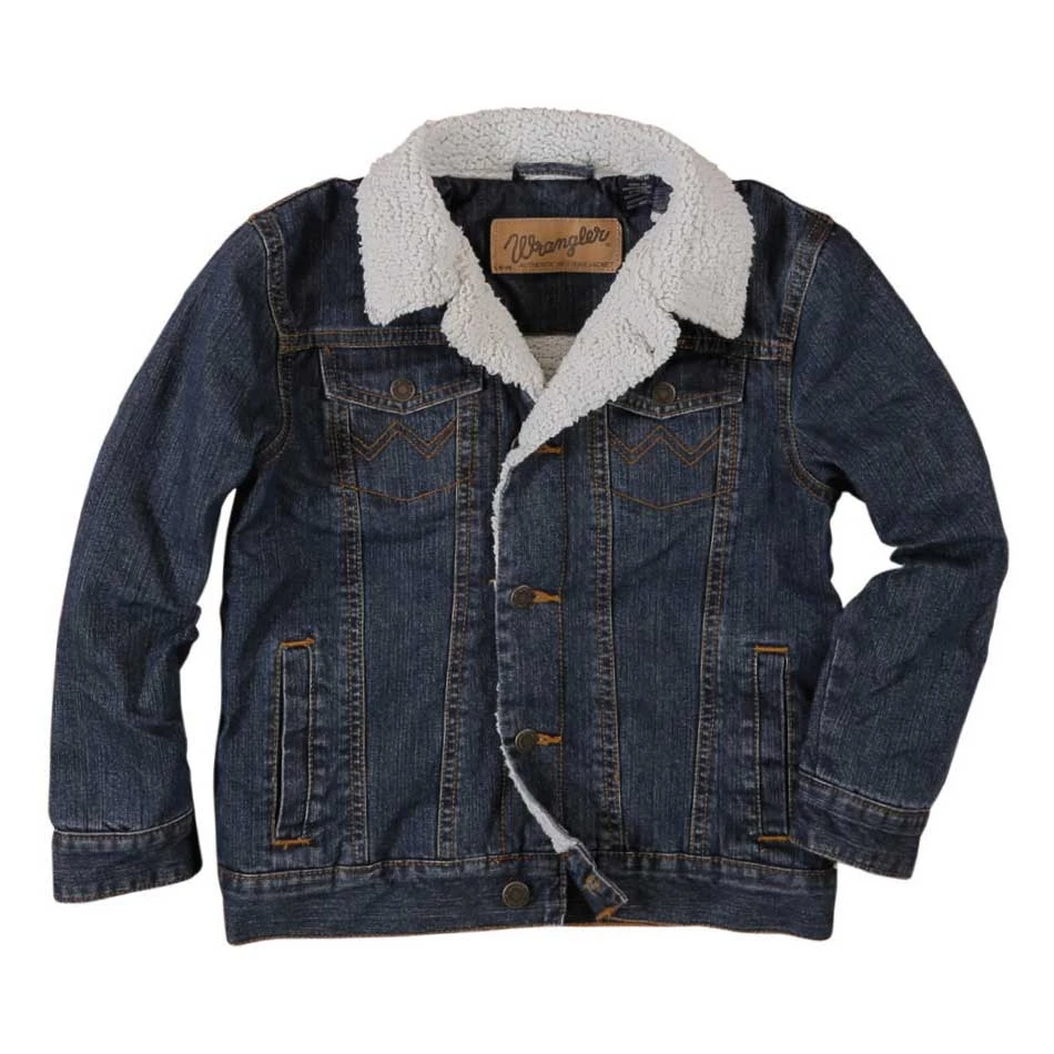 Wrangler Boys' Sherpa Lined Jean Jacket - Image 2