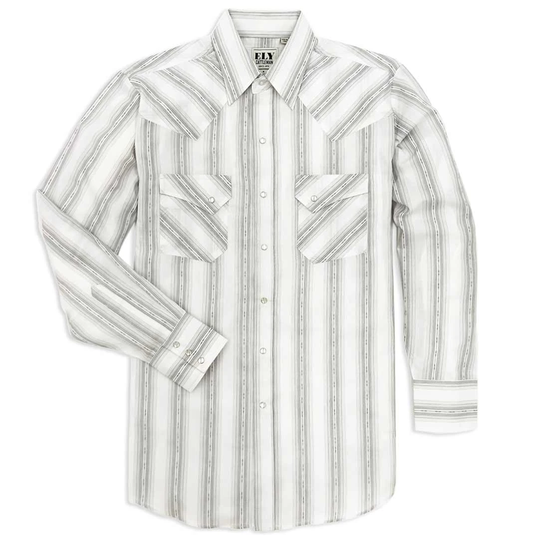Ely Cattleman Men's Aztec Stripe Snap Shirt - Image 2