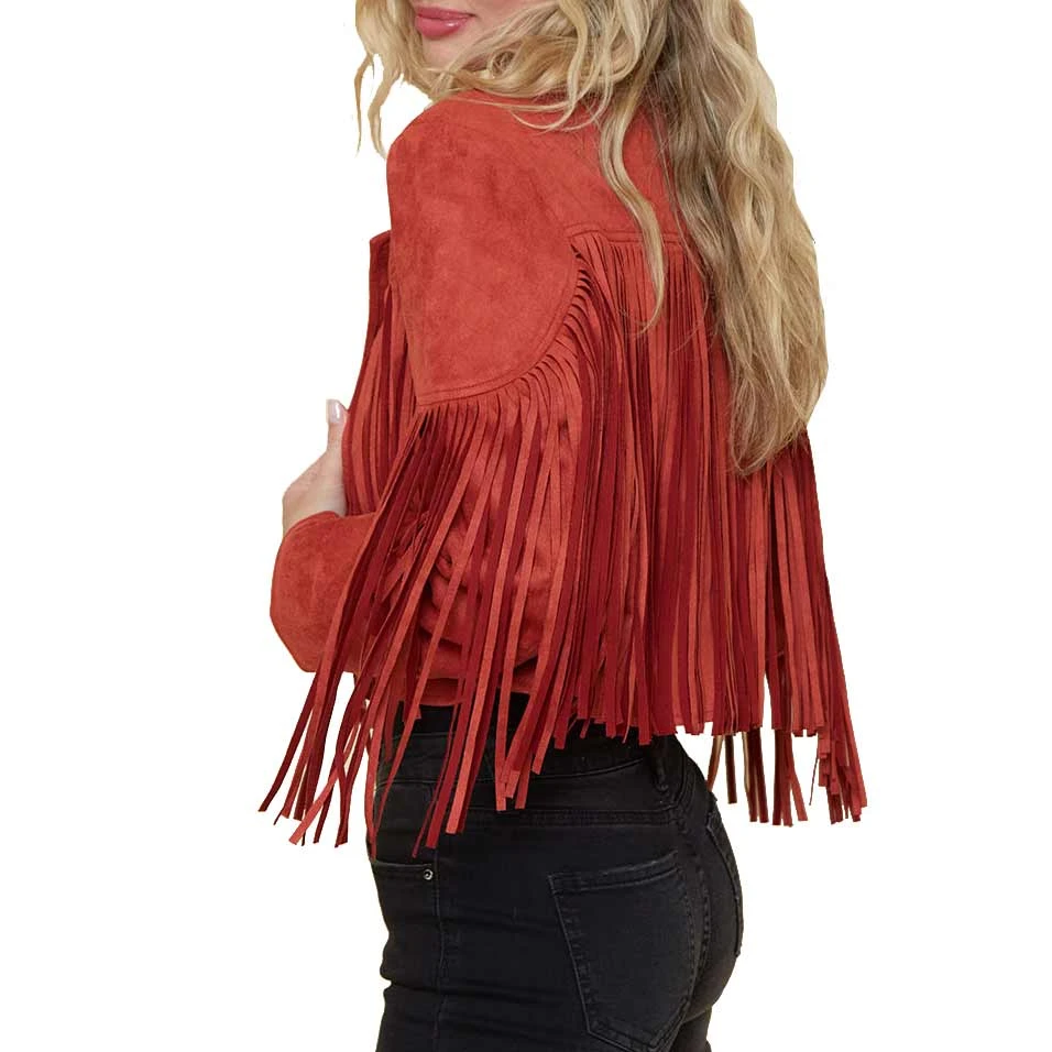 Saints & Hearts Women's Fringe Suede Cropped Jacket - Image 9