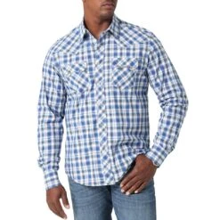 Wrangler Men's Retro Sawtooth Pocket Snap Shirt