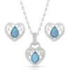 Montana Silversmiths Gleeful Heart Silver Jewelry Set