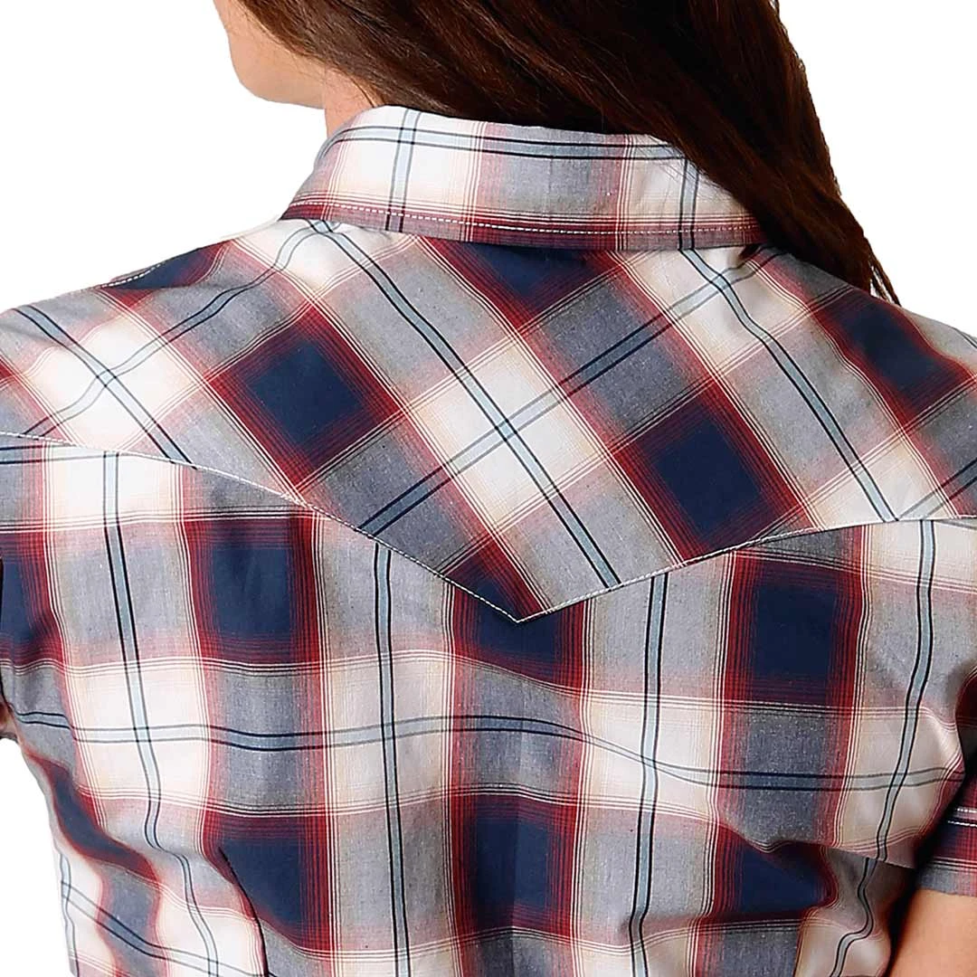 Roper Women's Short Sleeve Plaid Button-Down Shirt - Image 2