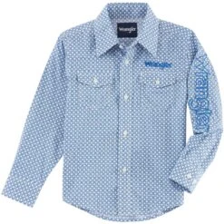 Wrangler Boys' Logo Button-Down Shirt