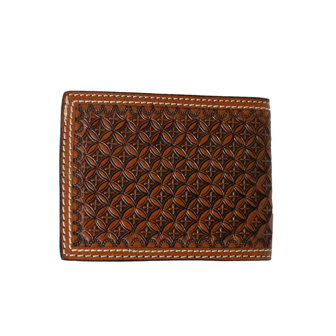 Ranger Belt Co. Men's Tooled Leather Bi-fold Wallet - Image 3