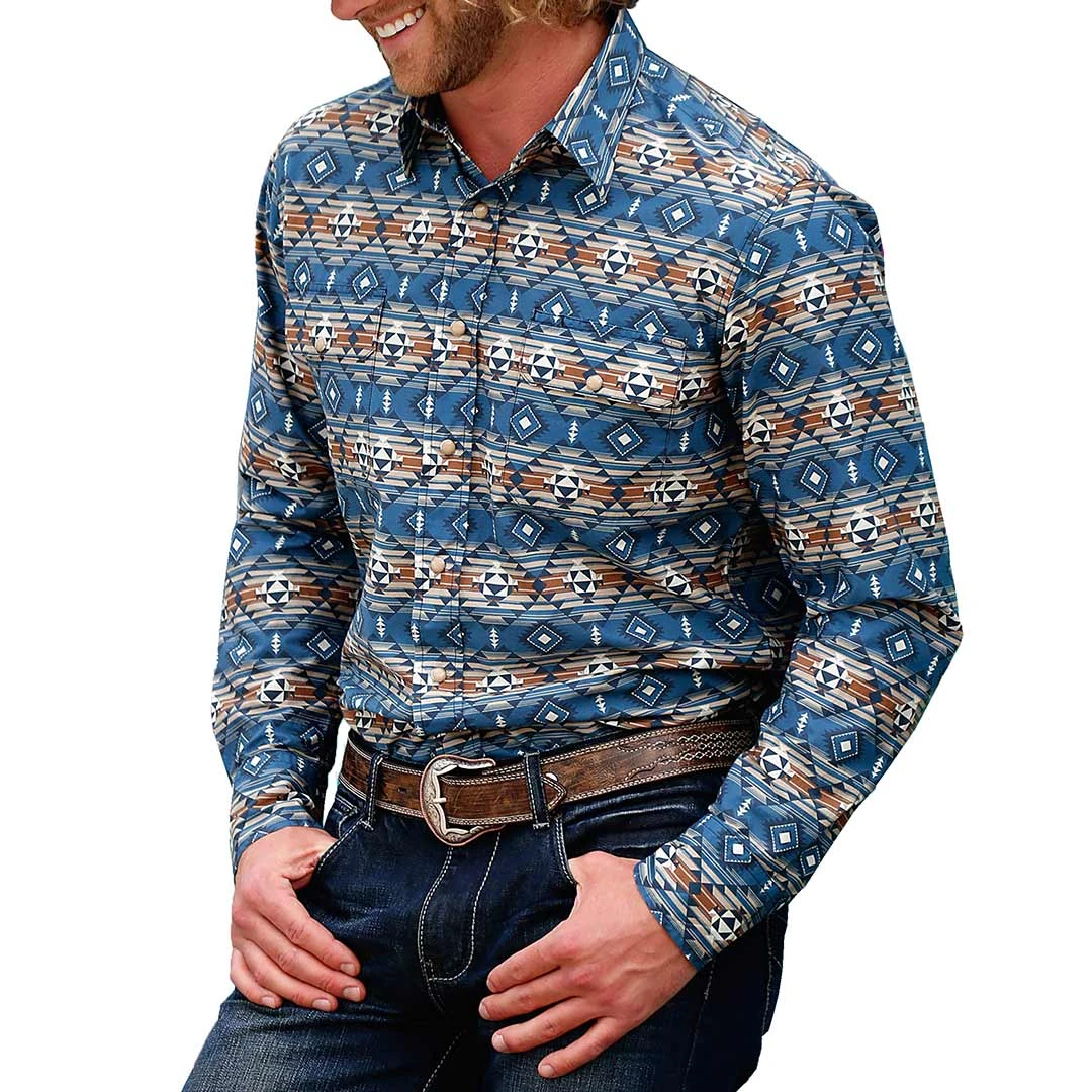 Tin Haul Men's Aztec Print Snap Shirt