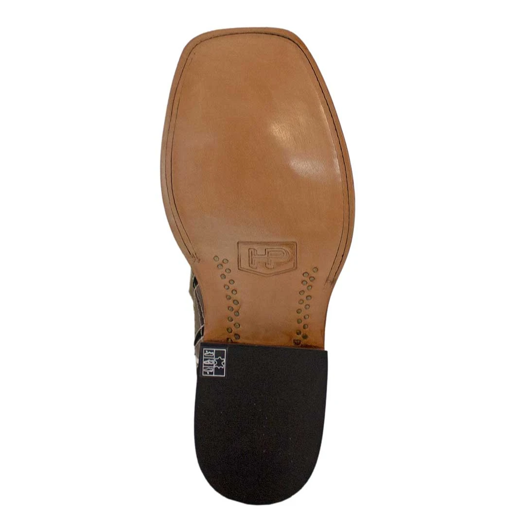 HorsePower Men's Checkered Square Toe Cowboy Boots - Image 7