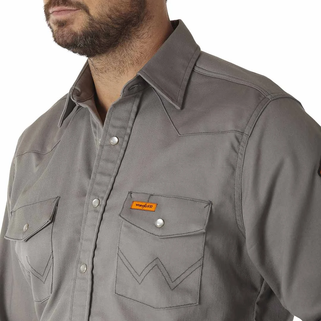Wrangler Men's FR Flame Resistant Snap Work Shirt - Image 3