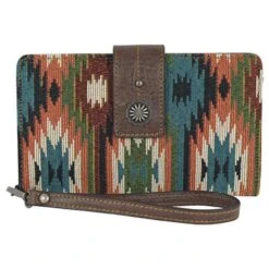Justin Aztec Jacquard Slim Wallet