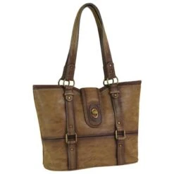 Justin Burnished Leather Tote Bag