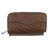 Justin Ostrich Print Zip Around Wallet