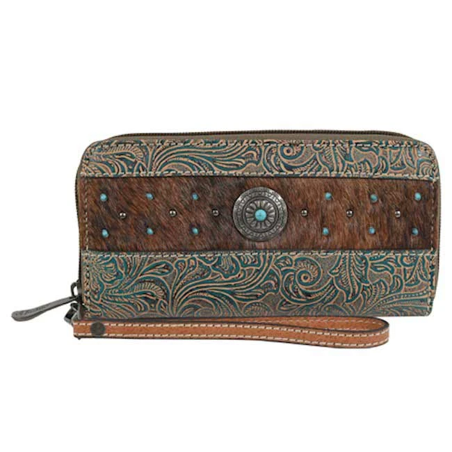 Justin Women's Embossed Hair-On Wallet