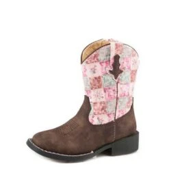 Roper Toddler Girls' Floral Shine Cowgirl Boots