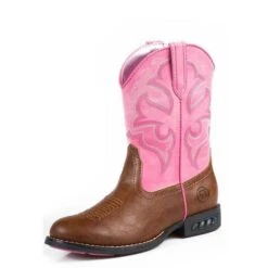 Roper Girls' Lighting Round Toe Light Up Cowgirl Boots