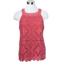 Keren Hart Women's Crochet Sleeveless Blouse