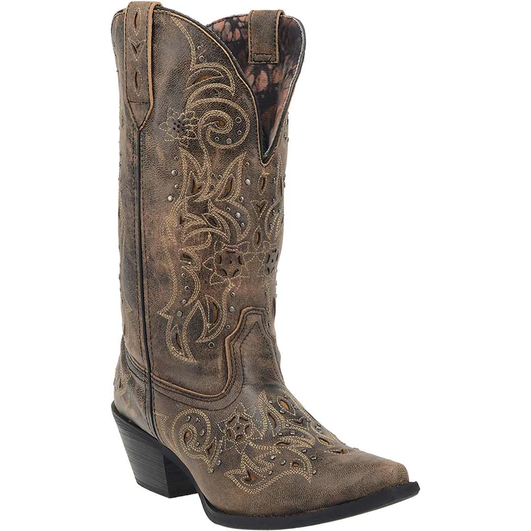 Laredo Women's Vanessa Wide Calf Leather Cowgirl Boots - Image 2