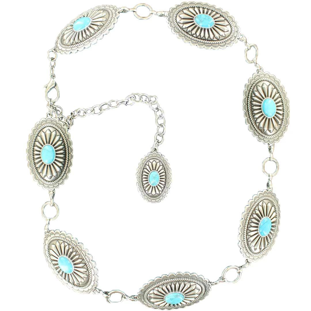 M&F Western Products Women's Medallion Chain Belt